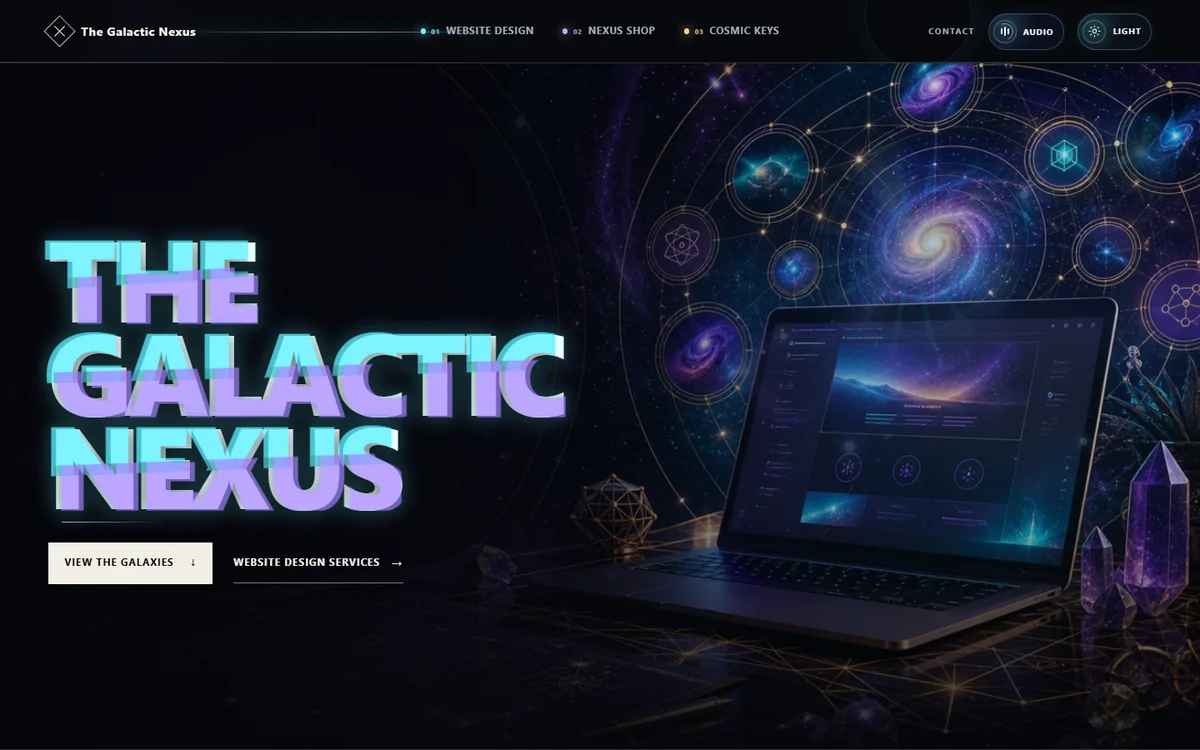 The Galactic Nexus multi-project platform homepage